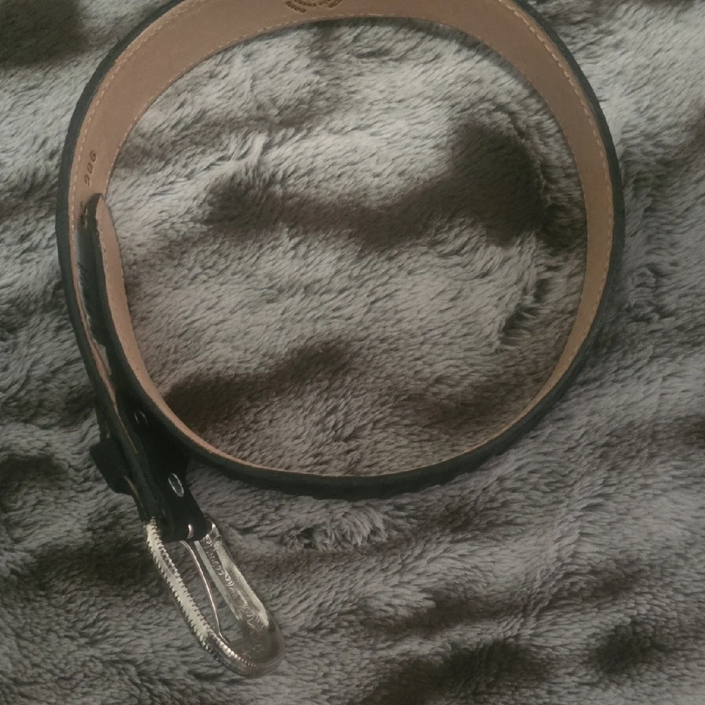 Stylish Black Kids Belt with Silver Buckle